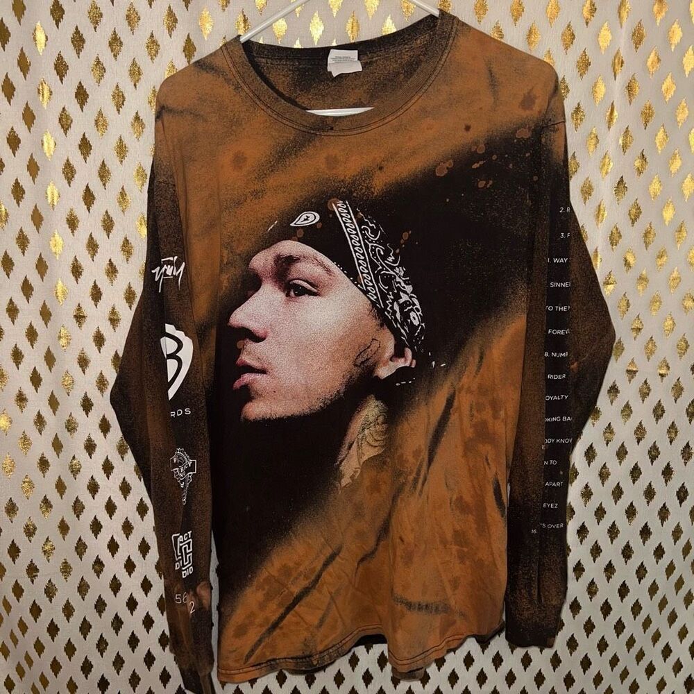 Phora bleach tie dye tour shirt long sleeve size L